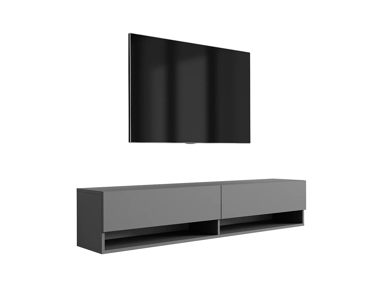 Meuble TV 170 cm Anthracite, 170 x 32 x 34 cm