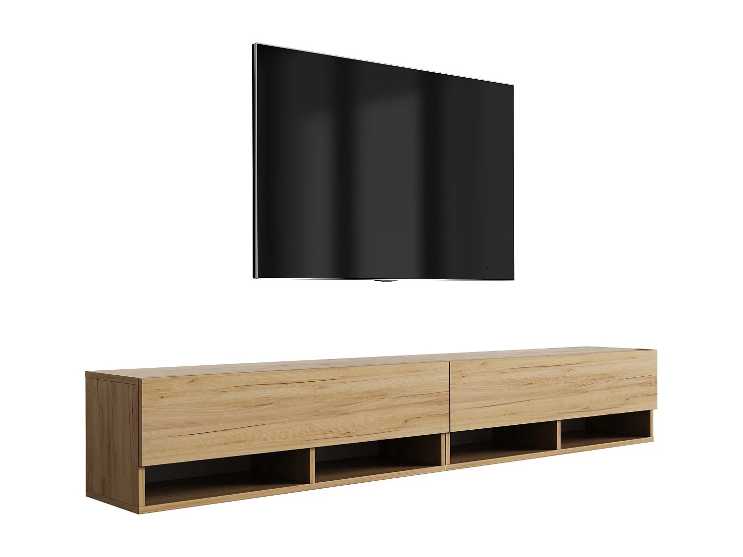 Meuble TV 200 (2 x 100) cm Chêne Craft, 200 x 32 x 52 cm