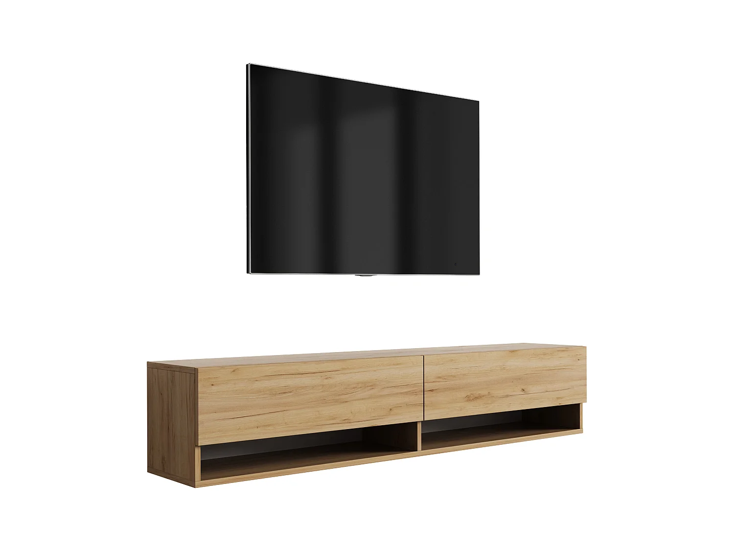 Meuble TV 170 cm Chêne Craft, 170 x 32 x 34 cm