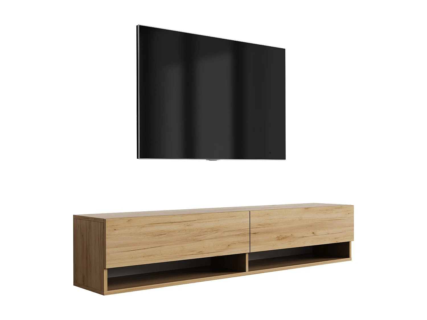 Meuble TV 170 cm Chêne Craft, 170 x 32 x 34 cm