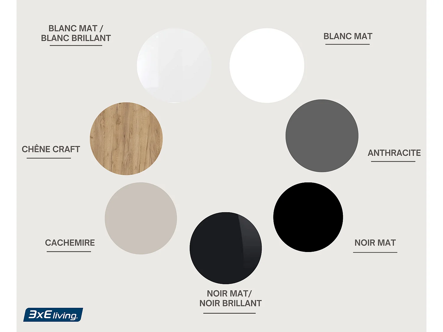 Meuble TV 140 cm Noir Mat, LED blanc, 140 x 32 x 34 cm