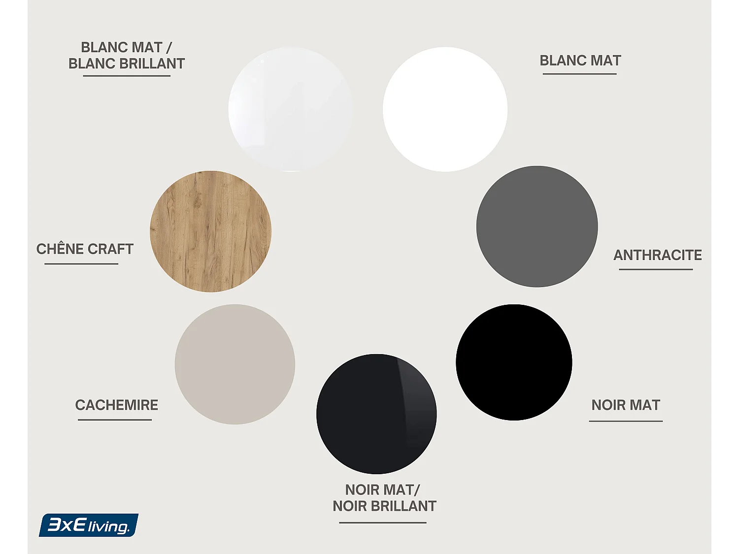 Meuble TV 140 cm Noir Mat, LED blanc, 140 x 32 x 34 cm