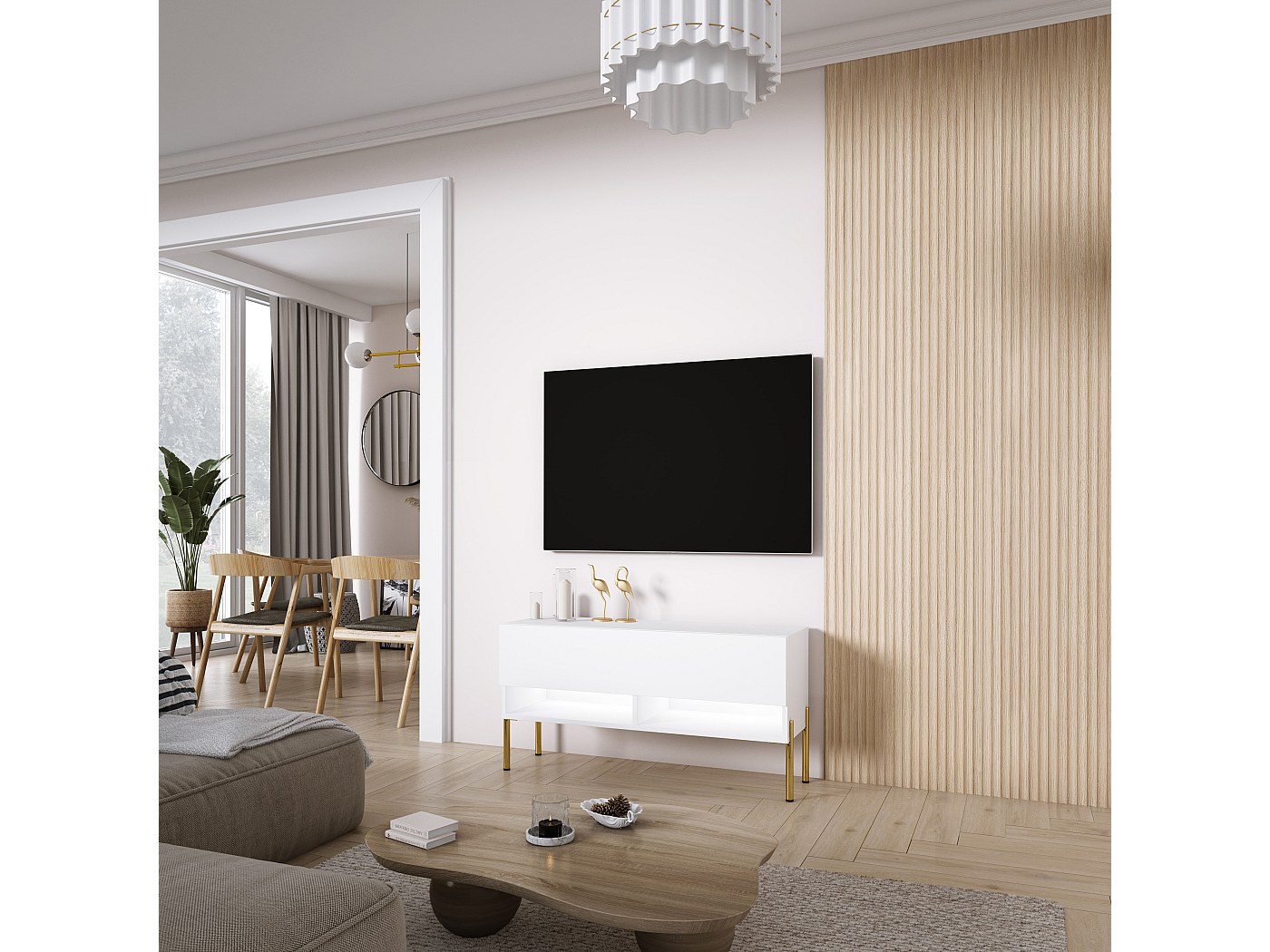 Mueble TV Brillante - Mueble TV Para Salón Con Iluminación LED - 6
