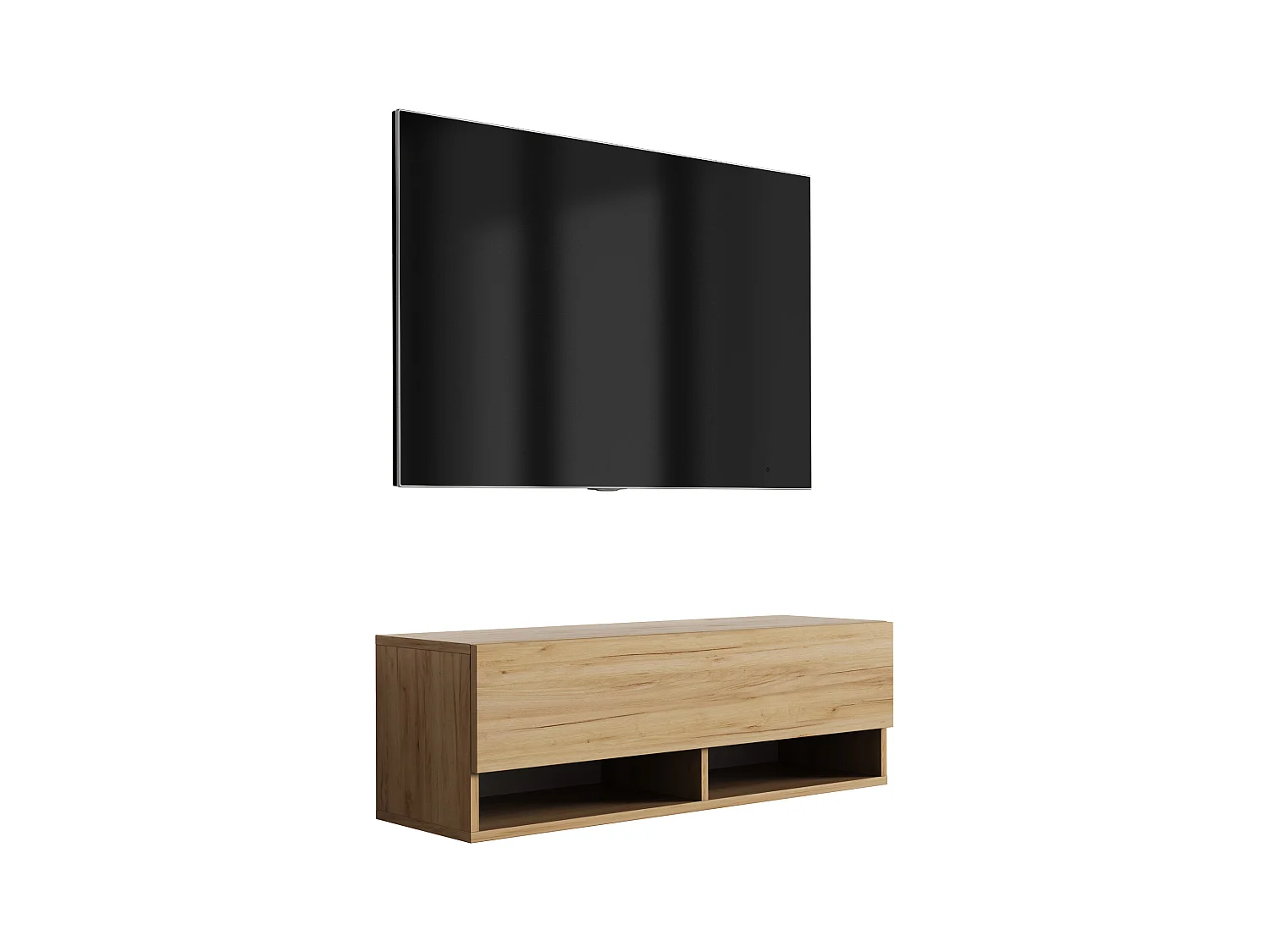 Meuble TV 100 cm Chêne Craft, 100 x 32 x 34 cm