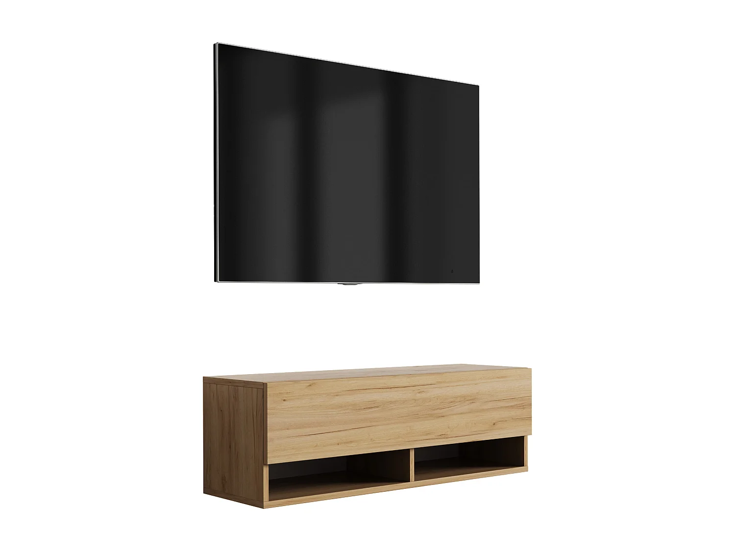 TV-Lowboard 100 cm Eiche Craft, 100 × 32 × 34 cm