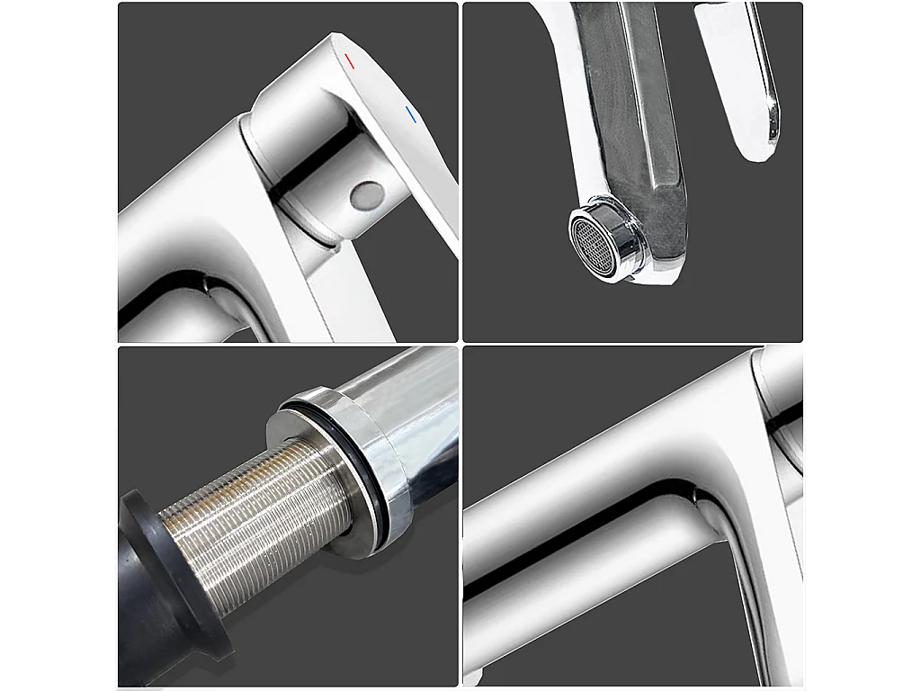 Miscelatore monocomando da bagno per lavabo e bidet cromato lucido AICA ITALY