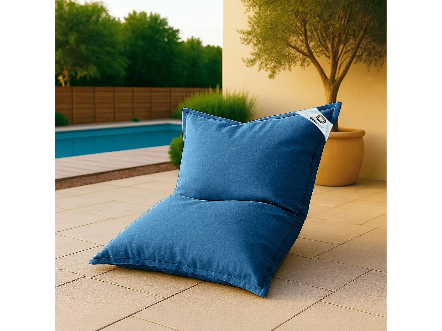 Housse pour Pouf Géant XL 120x80cm - Bleu pétrole
