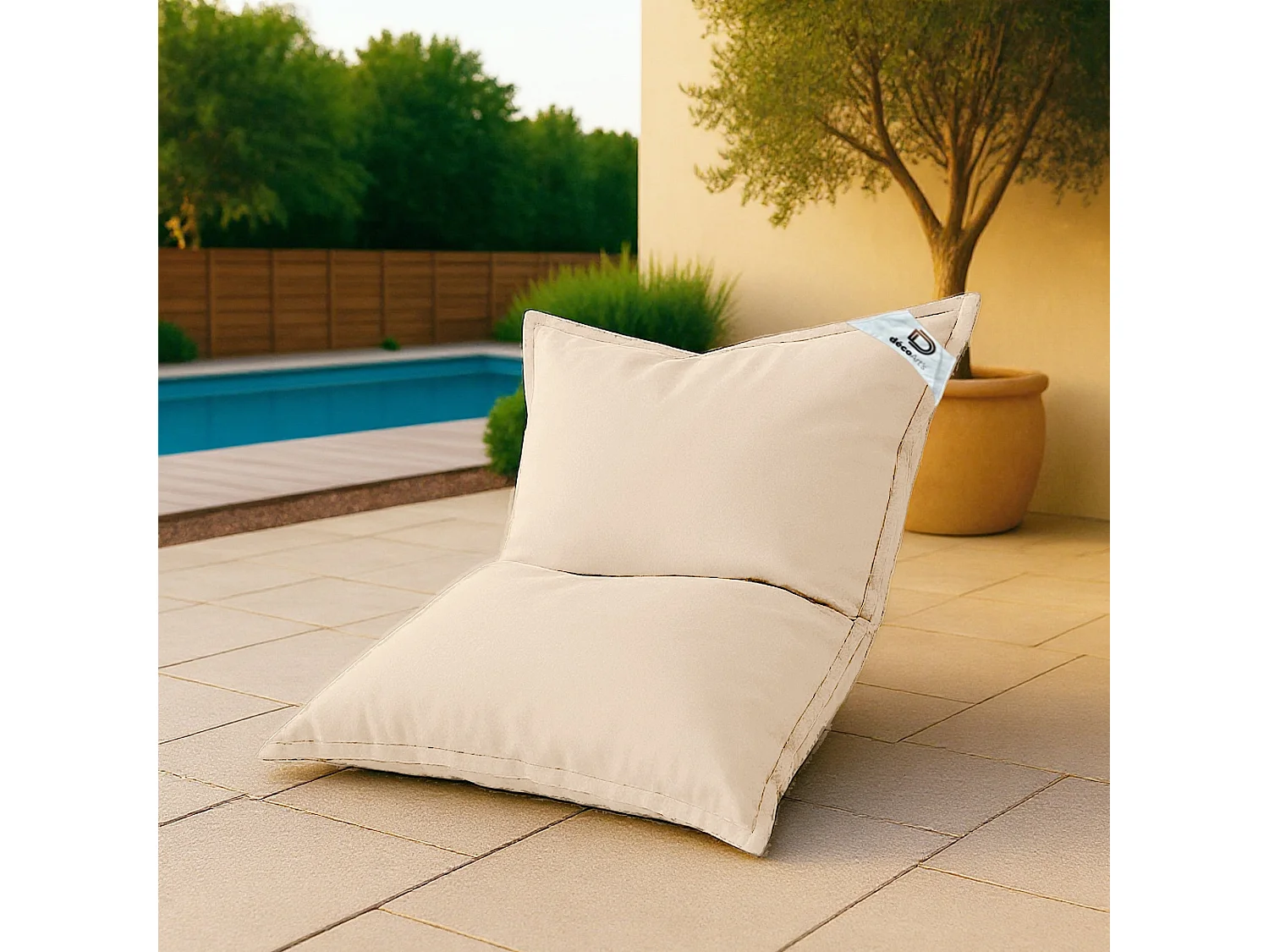 Housse pour Pouf Géant XL 120x80cm - Beige