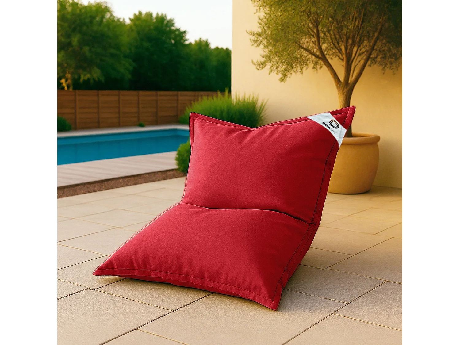 Housse pour Pouf Géant XL 120x80cm - Rouge piment