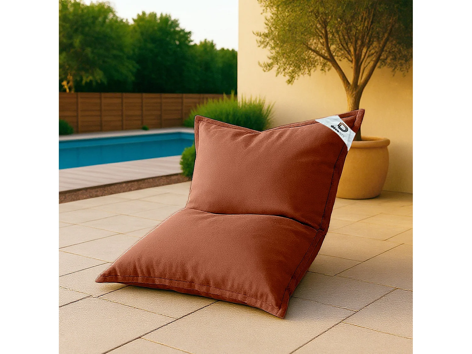 Housse pour Pouf Géant XL 120x80cm - Terracotta