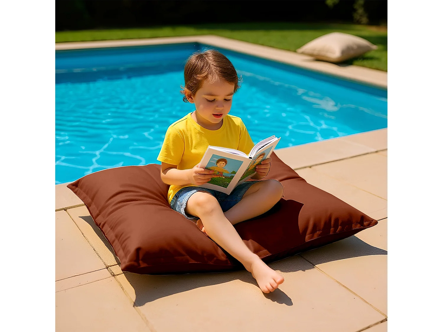 Housse pour Pouf Géant XL 120x80cm - Terracotta