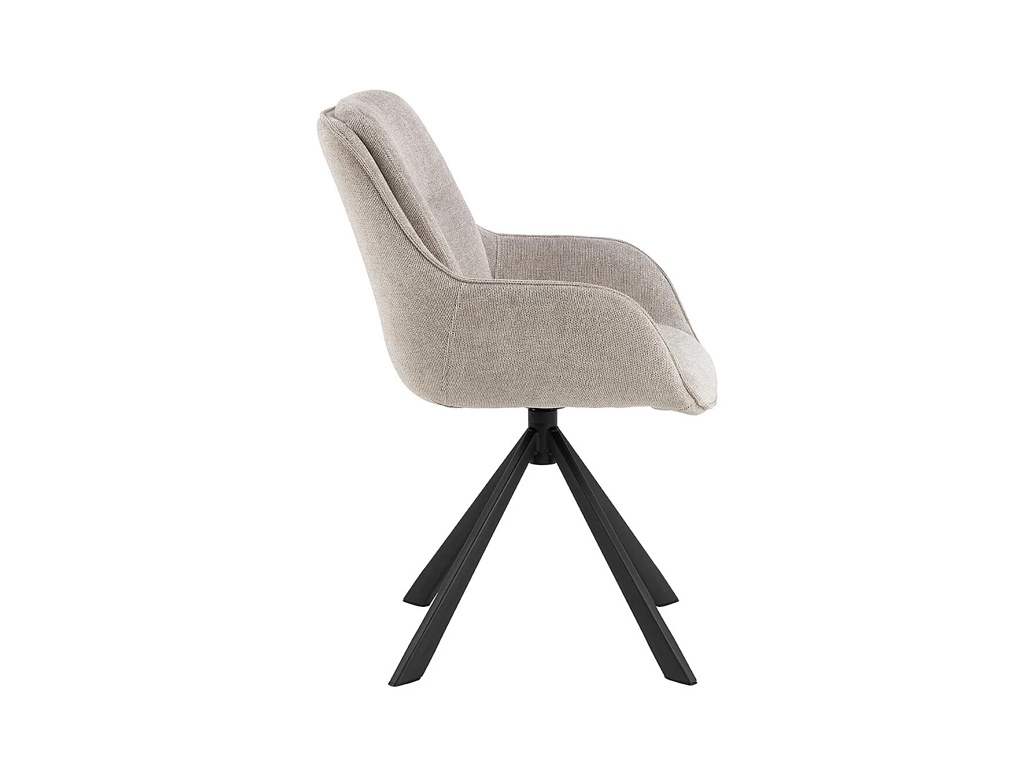 Carrie chaise de salle à manger avec accoudoirs tissu marron.