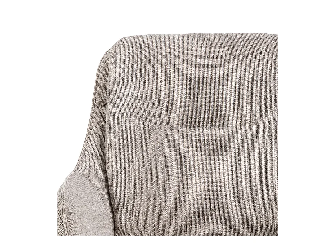 Carrie chaise de salle à manger avec accoudoirs tissu marron.