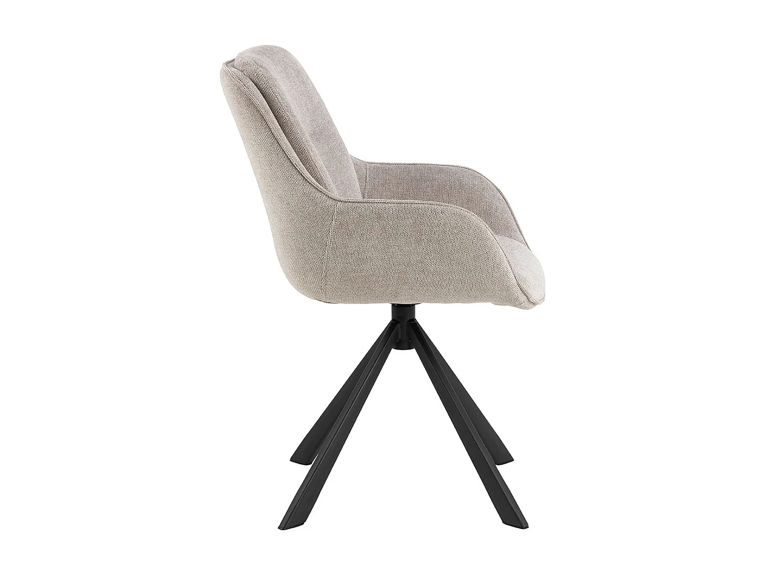 Carrie chaise de salle à manger avec accoudoirs tissu marron.