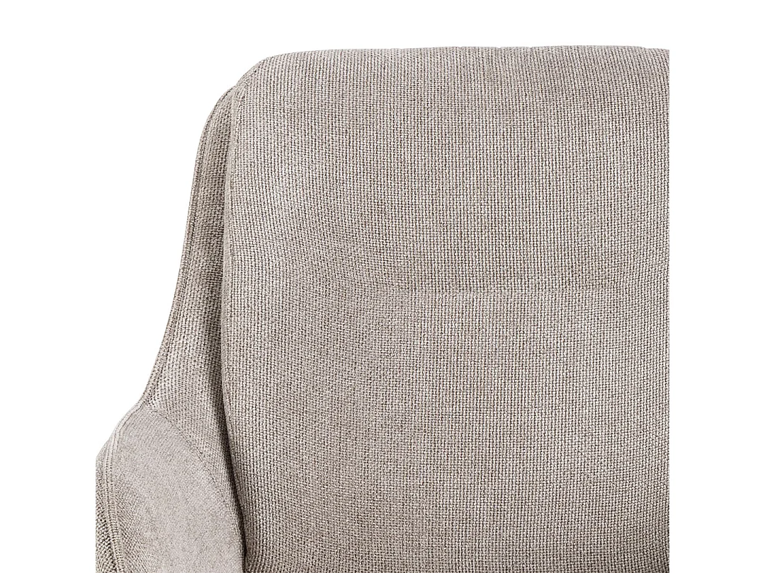 Carrie chaise de salle à manger avec accoudoirs tissu marron.