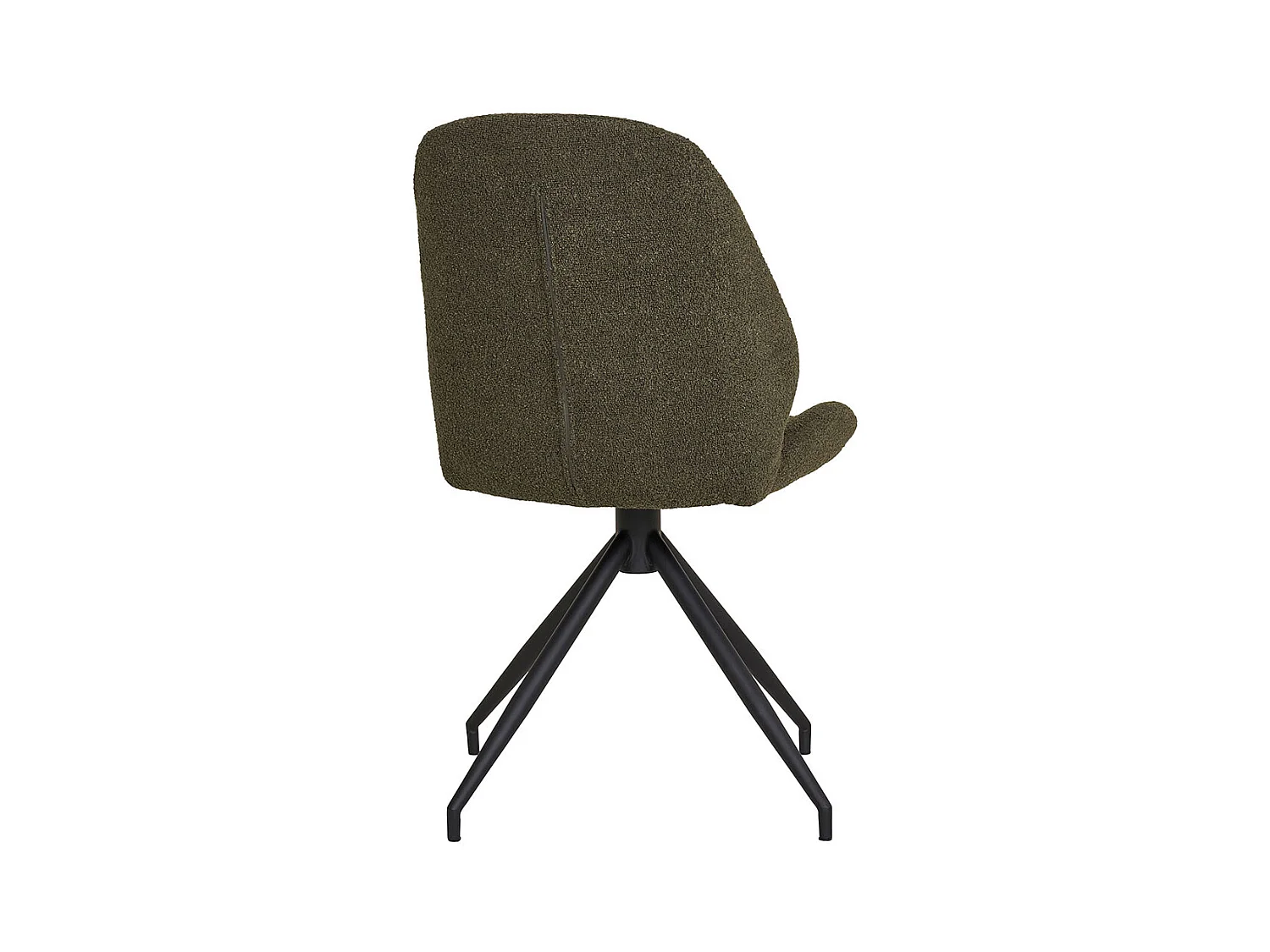 Monte Carlo chaise de salle à manger avec pied rotatif vert.