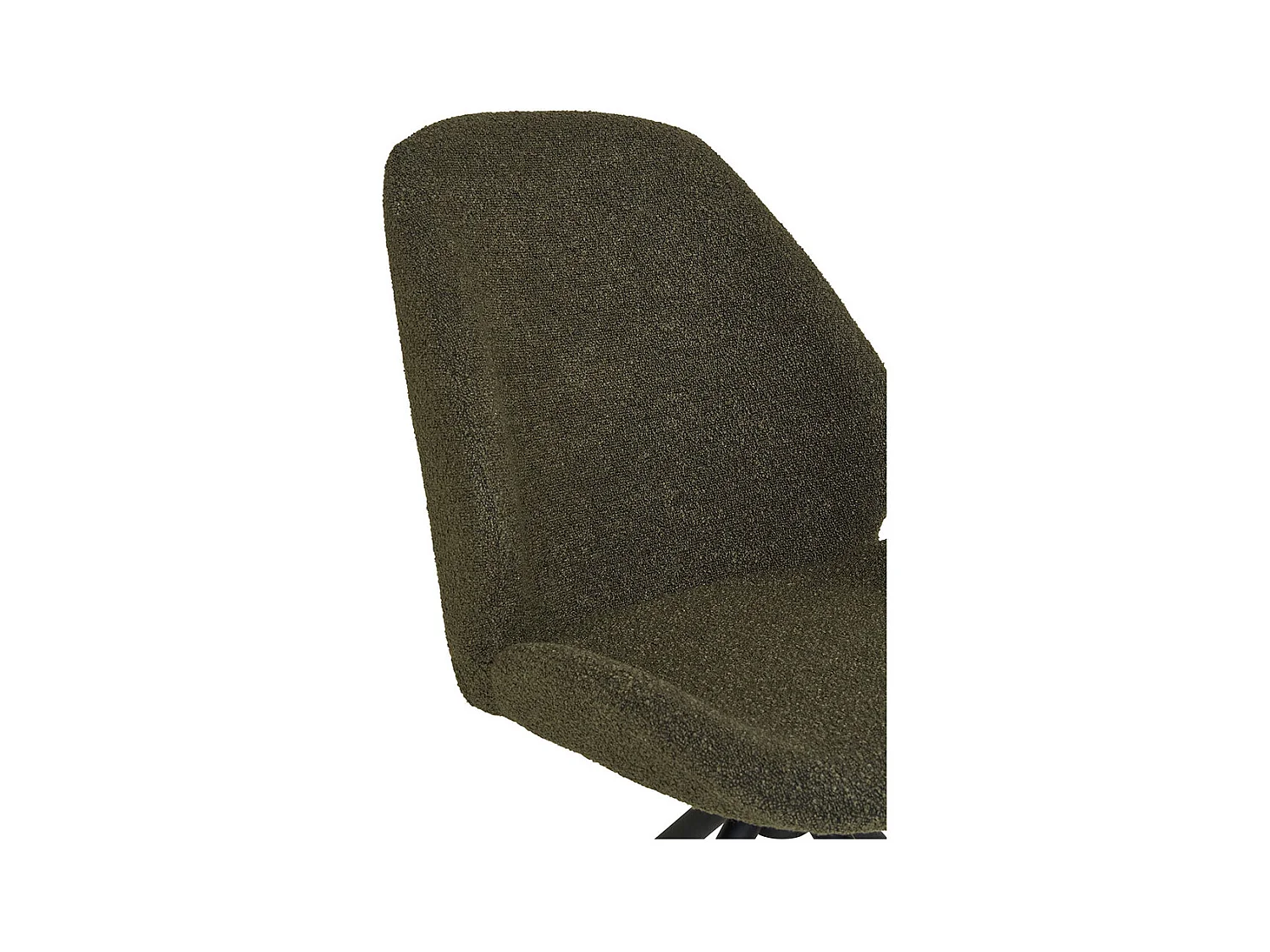 Monte Carlo chaise de salle à manger avec pied rotatif vert.