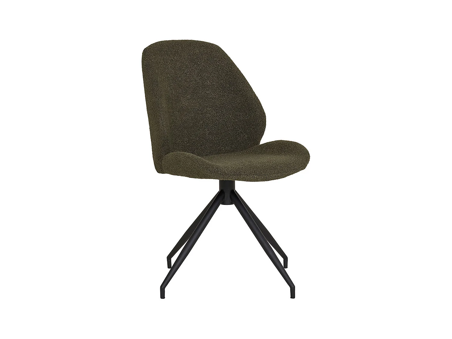 Monte Carlo chaise de salle à manger avec pied rotatif vert.