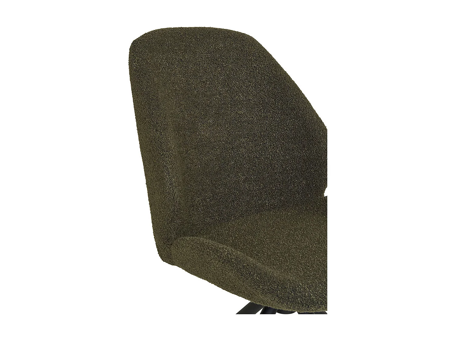 Monte Carlo chaise de salle à manger avec pied rotatif vert.