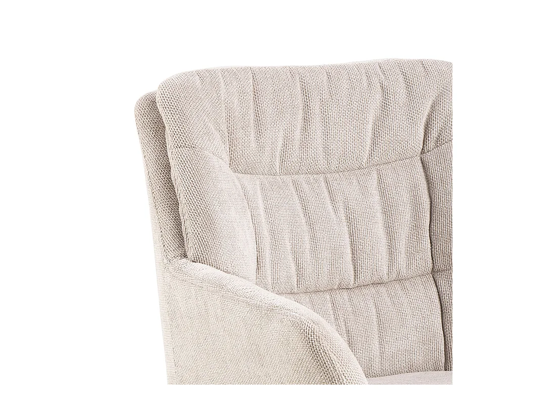 Alonso chaise de salle à manger avec accoudoirs tissu beige.