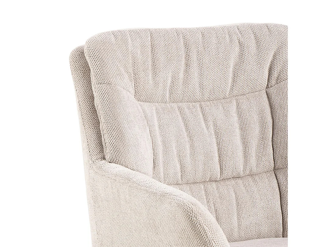 Alonso chaise de salle à manger avec accoudoirs tissu beige.