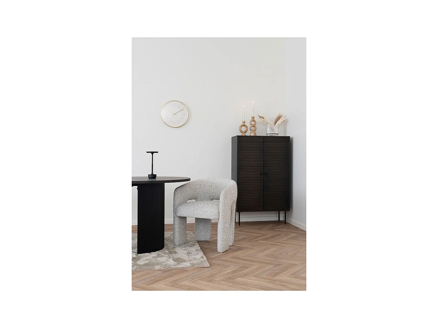 Monroe chaise de salle à manger naturel.