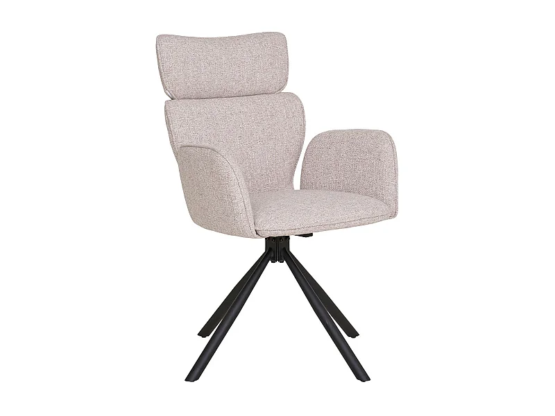 Cordoba chaise de salle à manger avec pied rotatif gris clair.