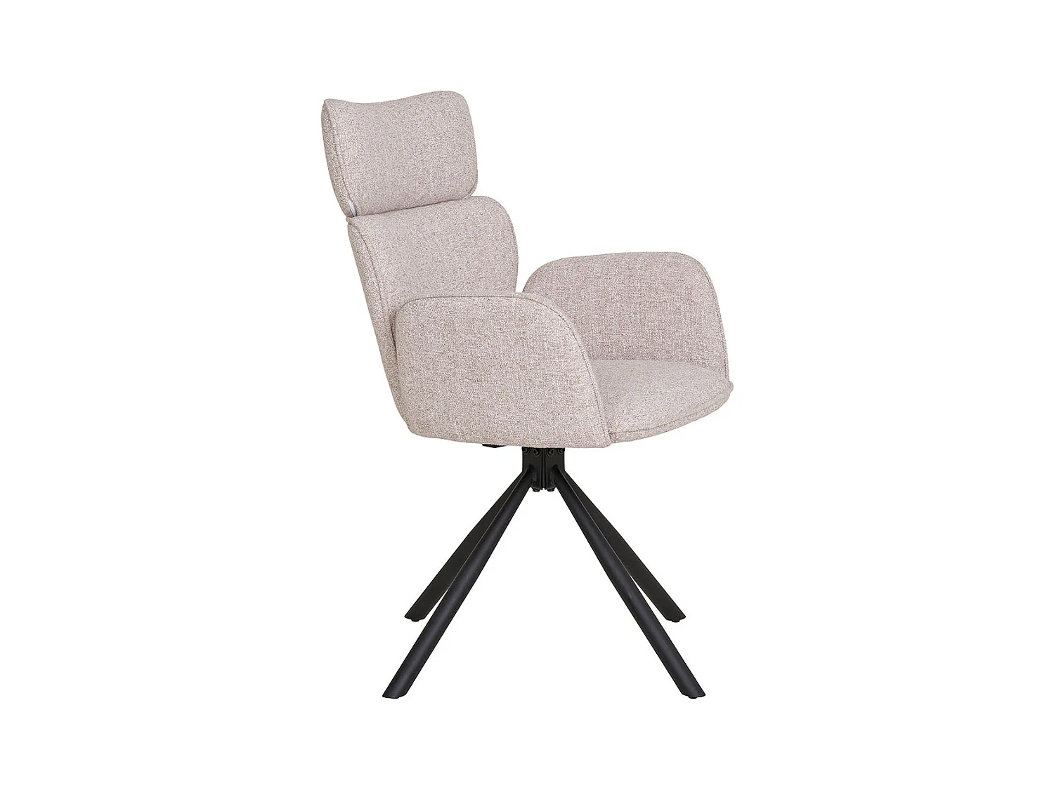 Cordoba chaise de salle à manger avec pied rotatif gris clair.