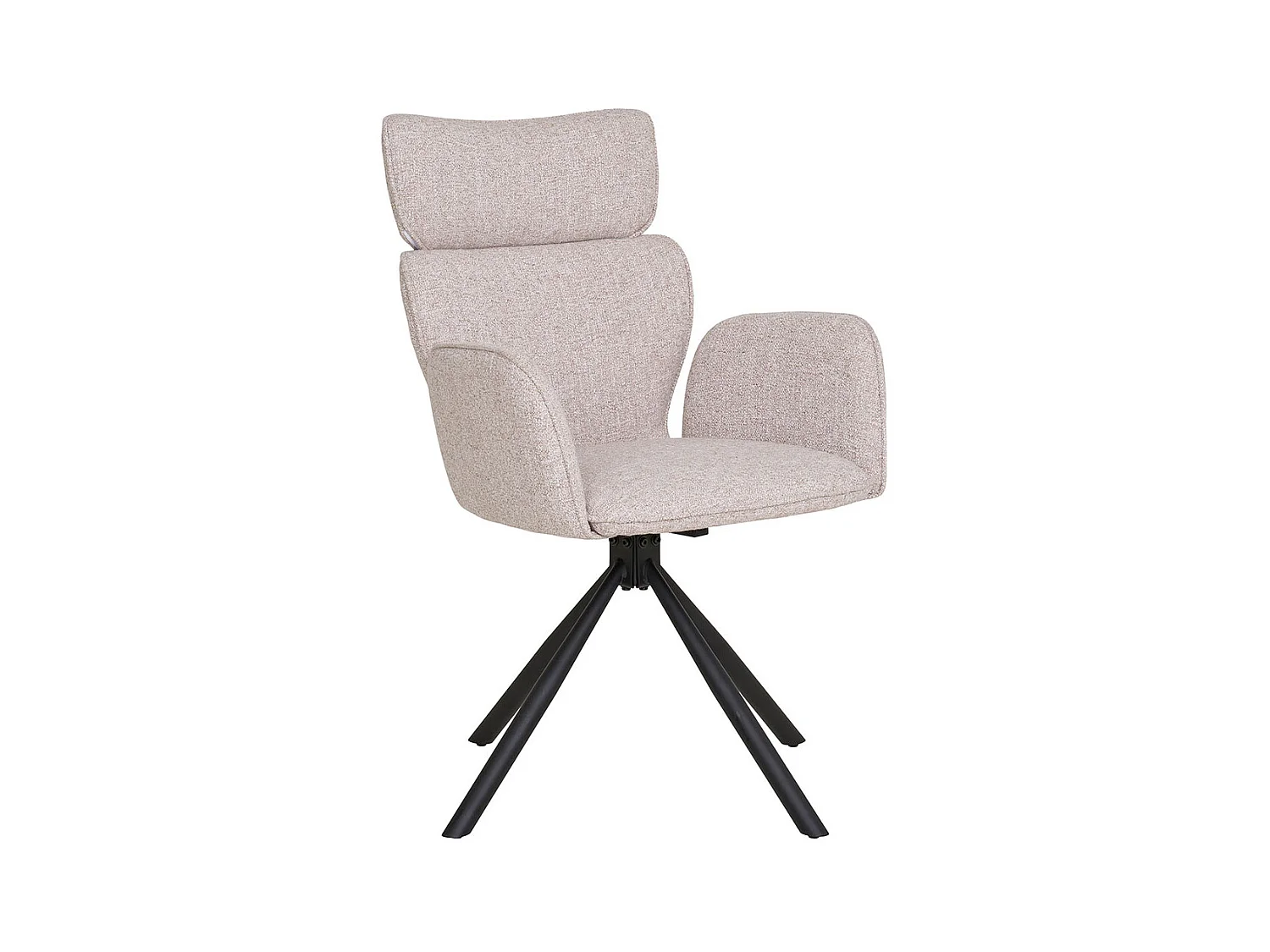Cordoba chaise de salle à manger avec pied rotatif gris clair.