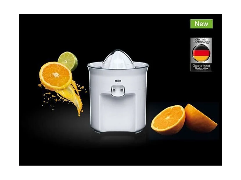 Presse-agrumes électrique BRAUN CJ3050WH - 60 W - Blanc avec bec verseur et système anti-gouttes