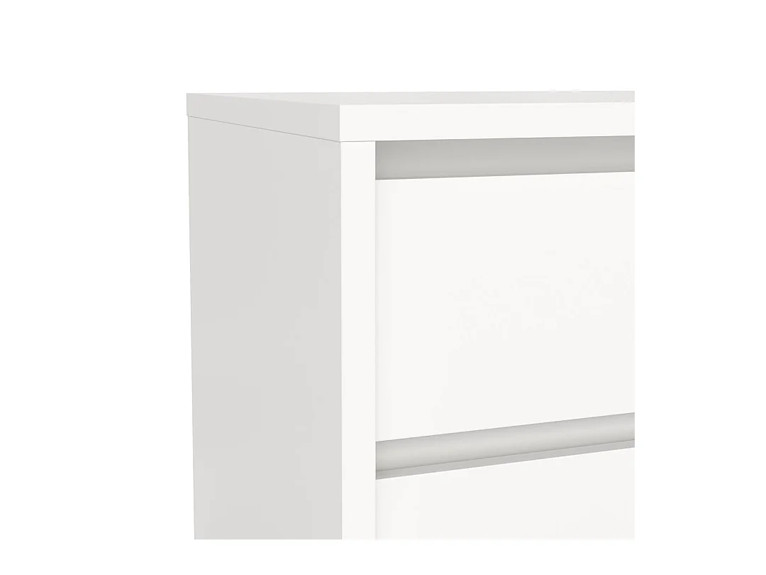 Next table de nuit 2 tiroirs blanc.