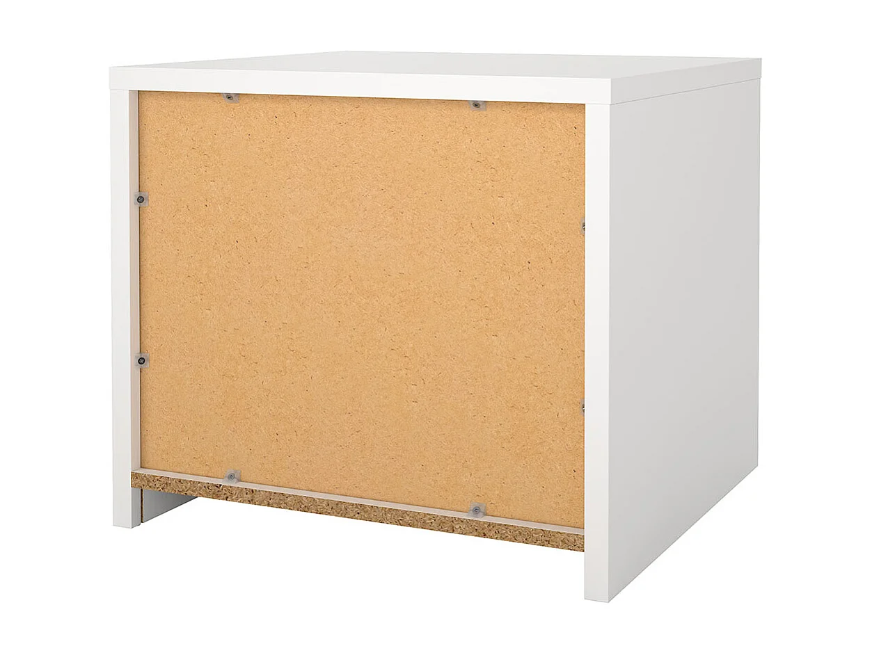 Next table de nuit 2 tiroirs blanc.