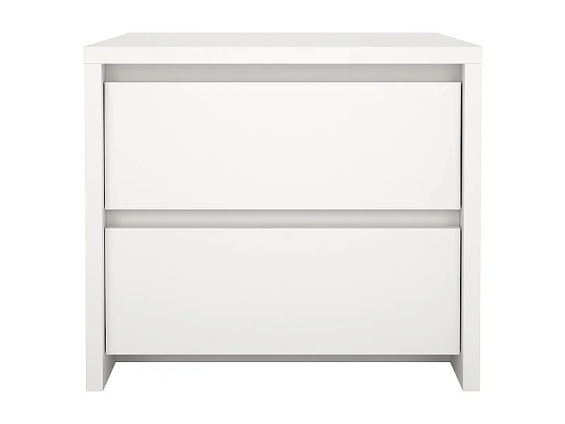 Next table de nuit 2 tiroirs blanc.