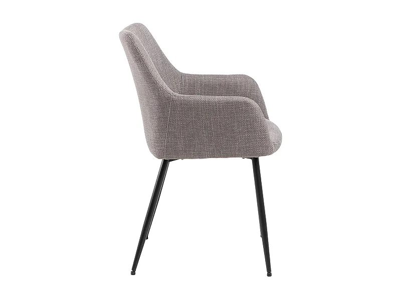 Lizzy Esszimmerstuhl Mit Armlehnen Stoff hellgraubraun.