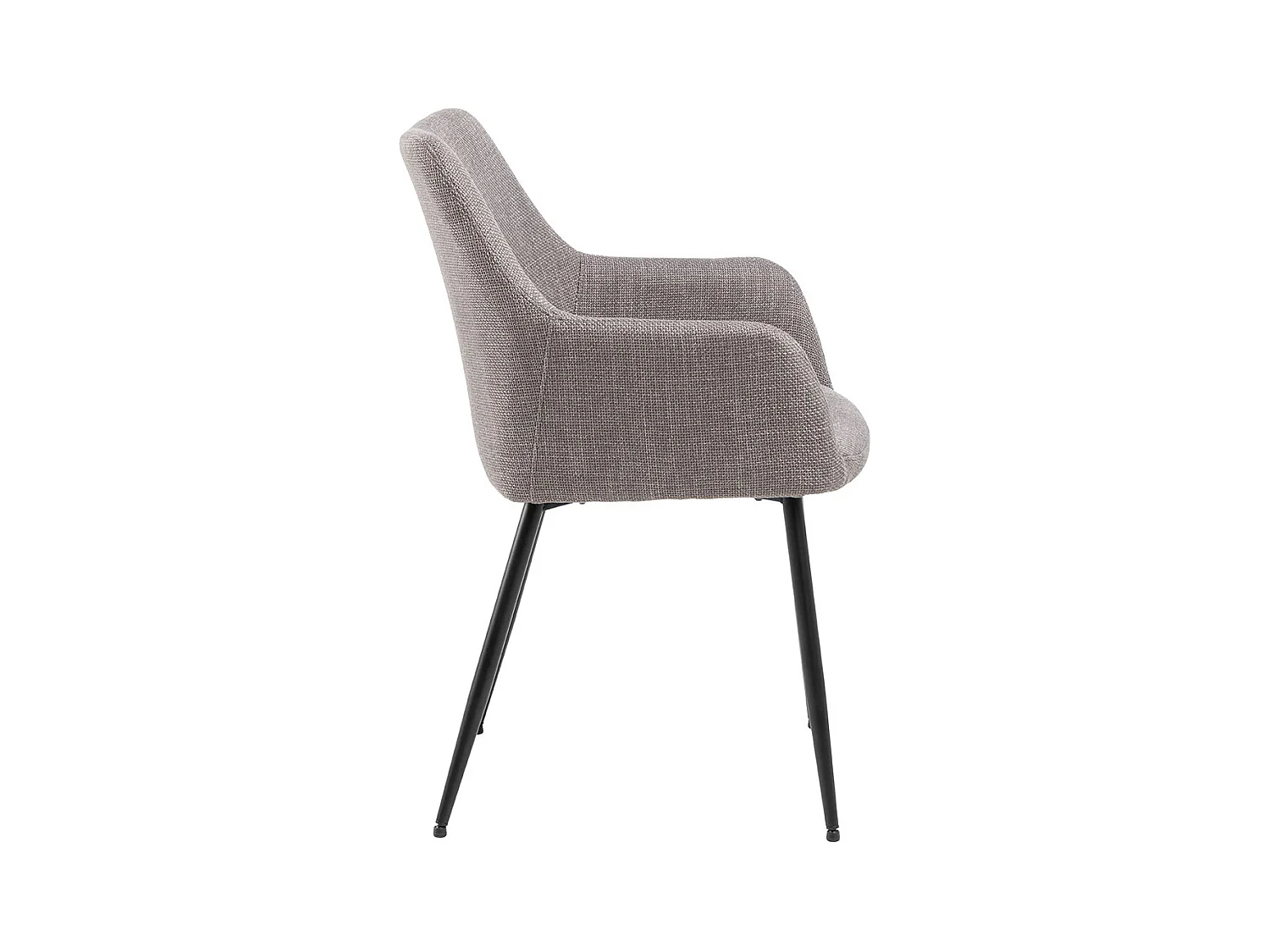 Lizzy chaise de salle à manger avec accoudoirs tissu gris clair.