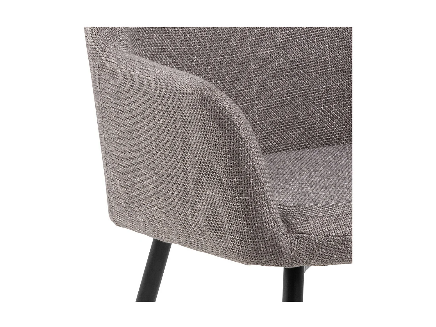 Lizzy chaise de salle à manger avec accoudoirs tissu gris clair.