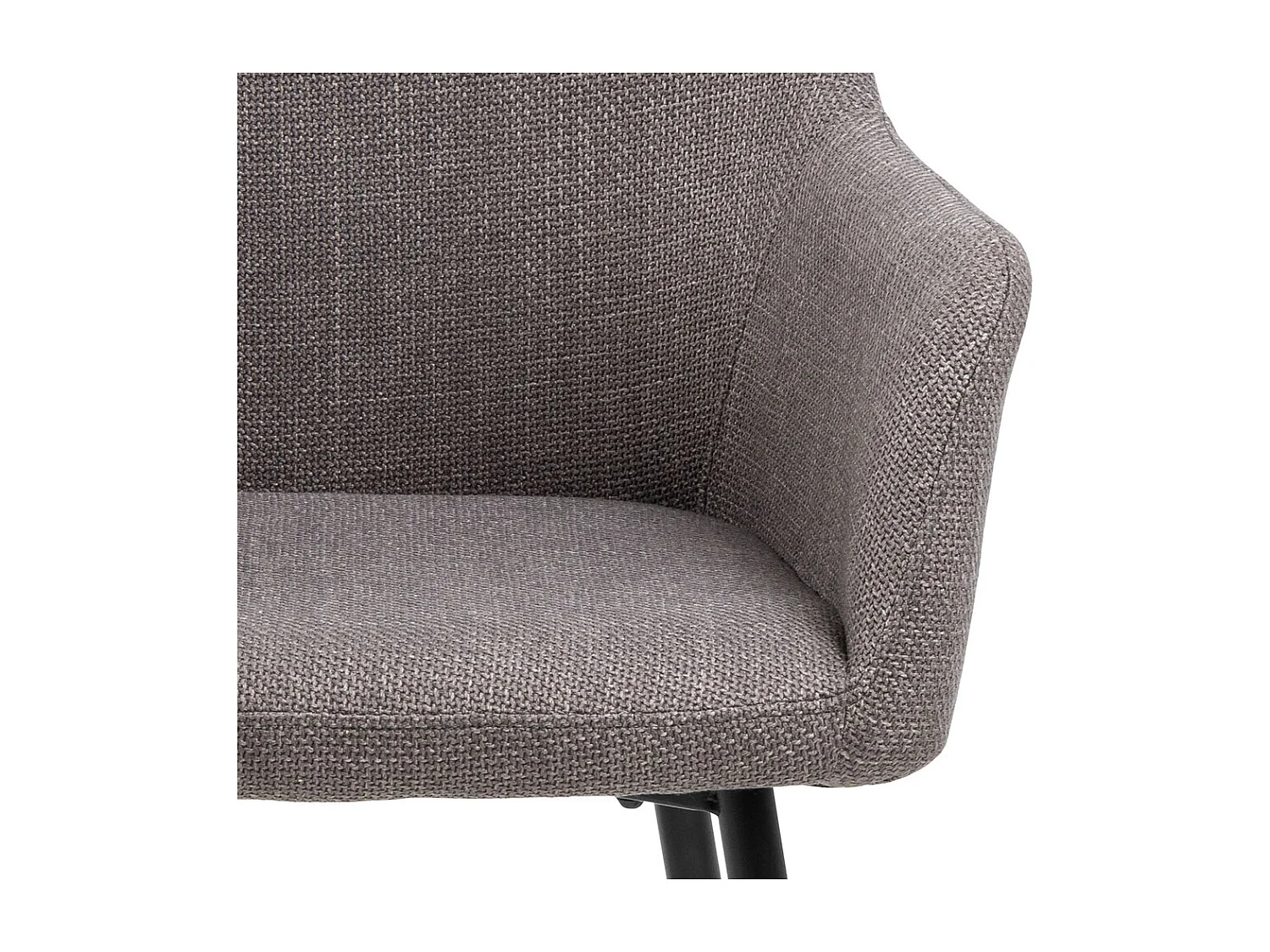 Lizzy chaise de salle à manger avec accoudoirs tissu gris clair.