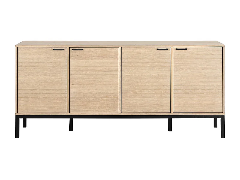 Kensington Sideboard 4 Türen 4 Regale Eichen Dekor.