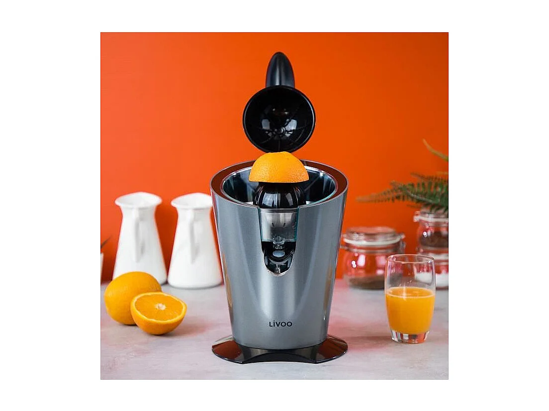 LIVOO DOD164 Presse-agrumes electrique - 160W - Reservoir 0,37 L - Gris