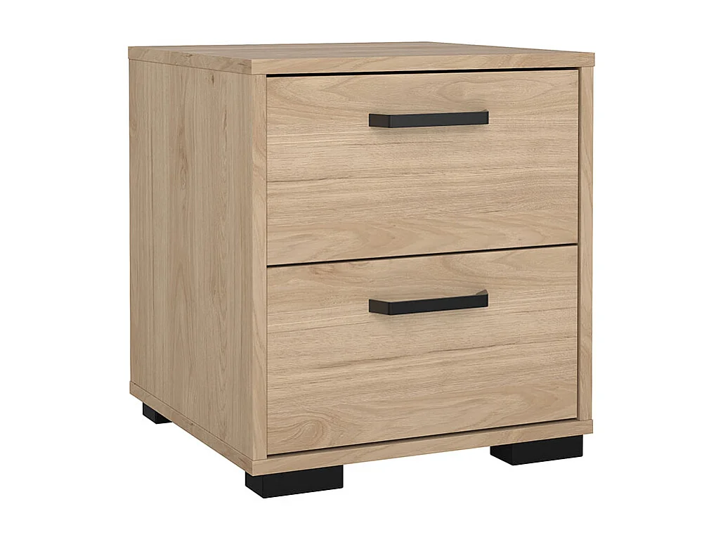 Sofia table de nuit 2 tiroirs chêne décor.