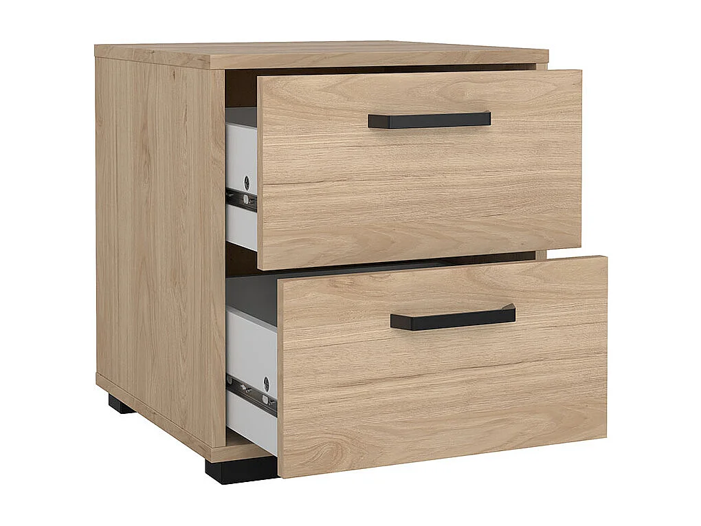 Sofia table de nuit 2 tiroirs chêne décor.