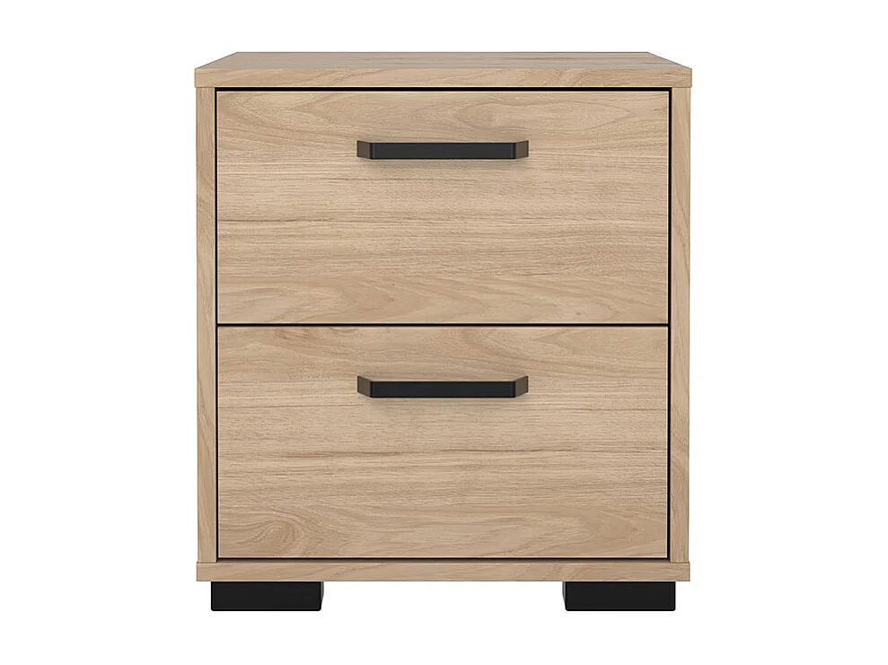Sofia table de nuit 2 tiroirs chêne décor.