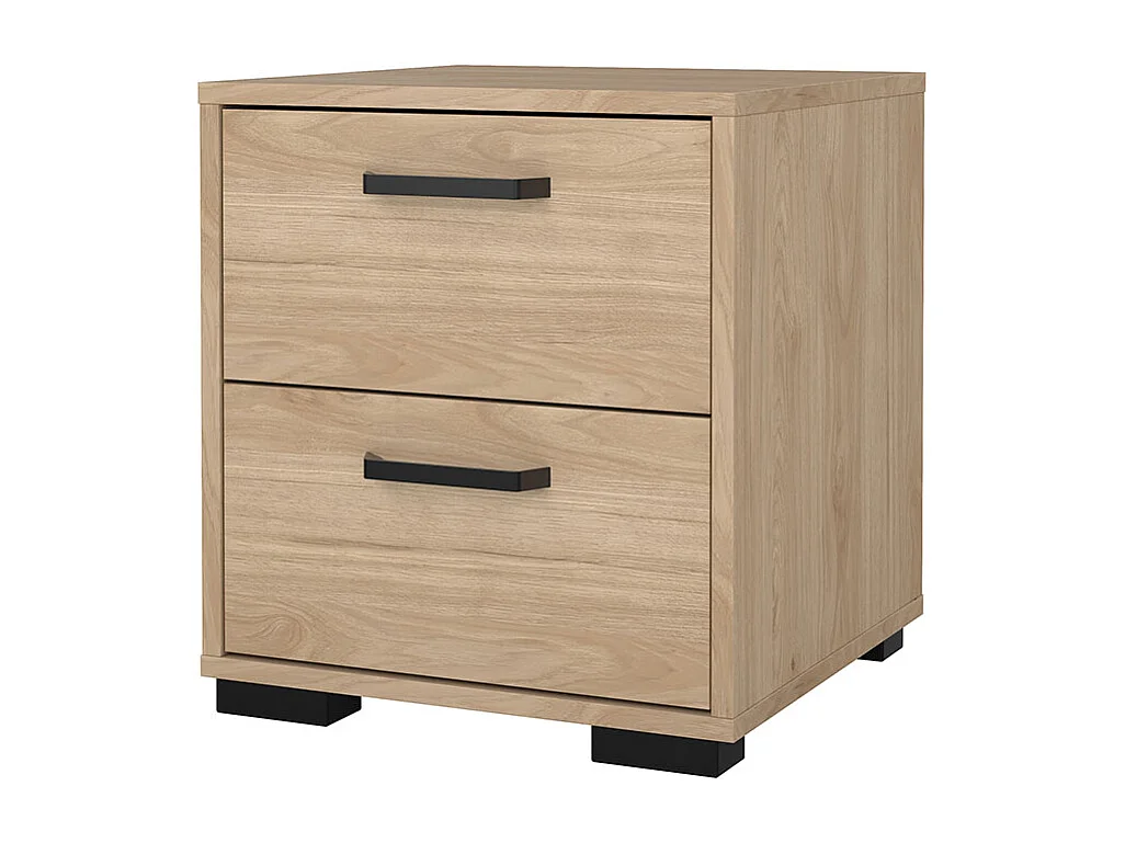 Sofia table de nuit 2 tiroirs chêne décor.