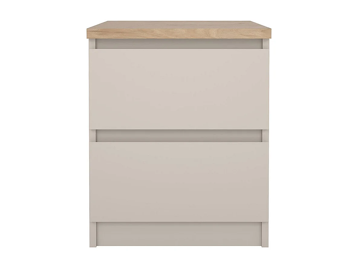 Naia Nachttisch 2 Schubladen Eiche Dekor.