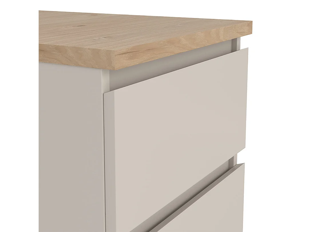 Naia Nachttisch 2 Schubladen Eiche Dekor.