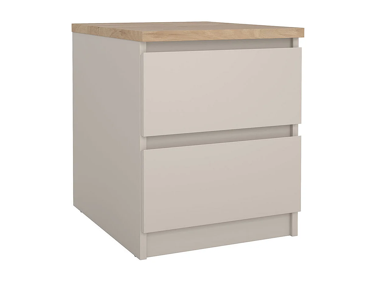 Naia Nachttisch 2 Schubladen Eiche Dekor.