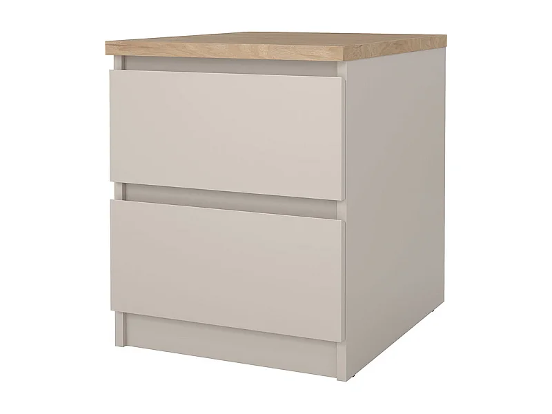 Naia Nachttisch 2 Schubladen Eiche Dekor.