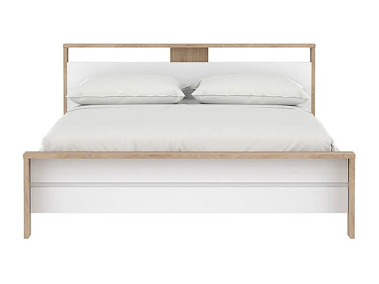 Next Bett mit 1 Einlegeboden 160x200cm weiß Hochglanz.