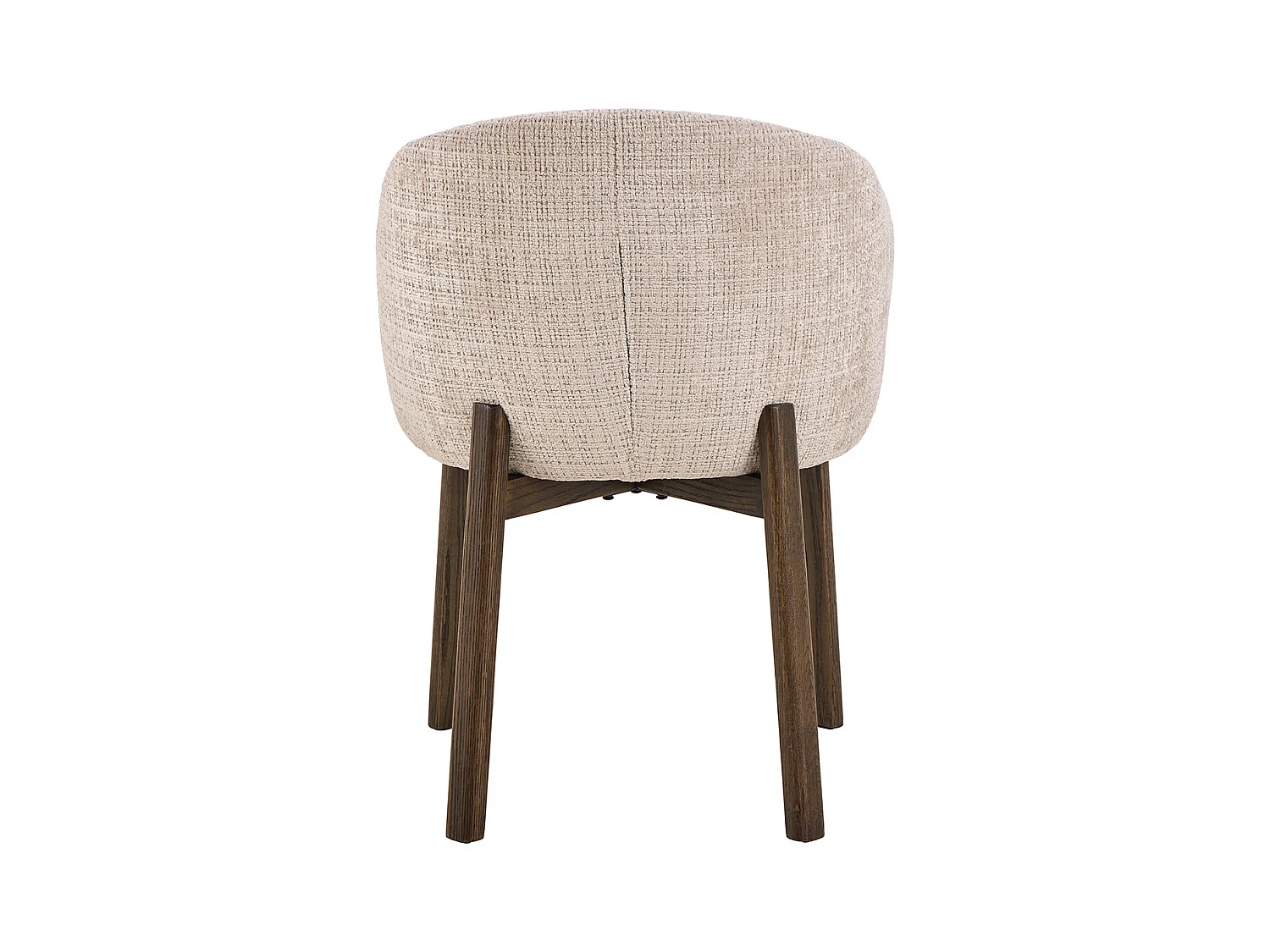 Darlene chaise de salle à manger avec accoudoirs chenille beige.