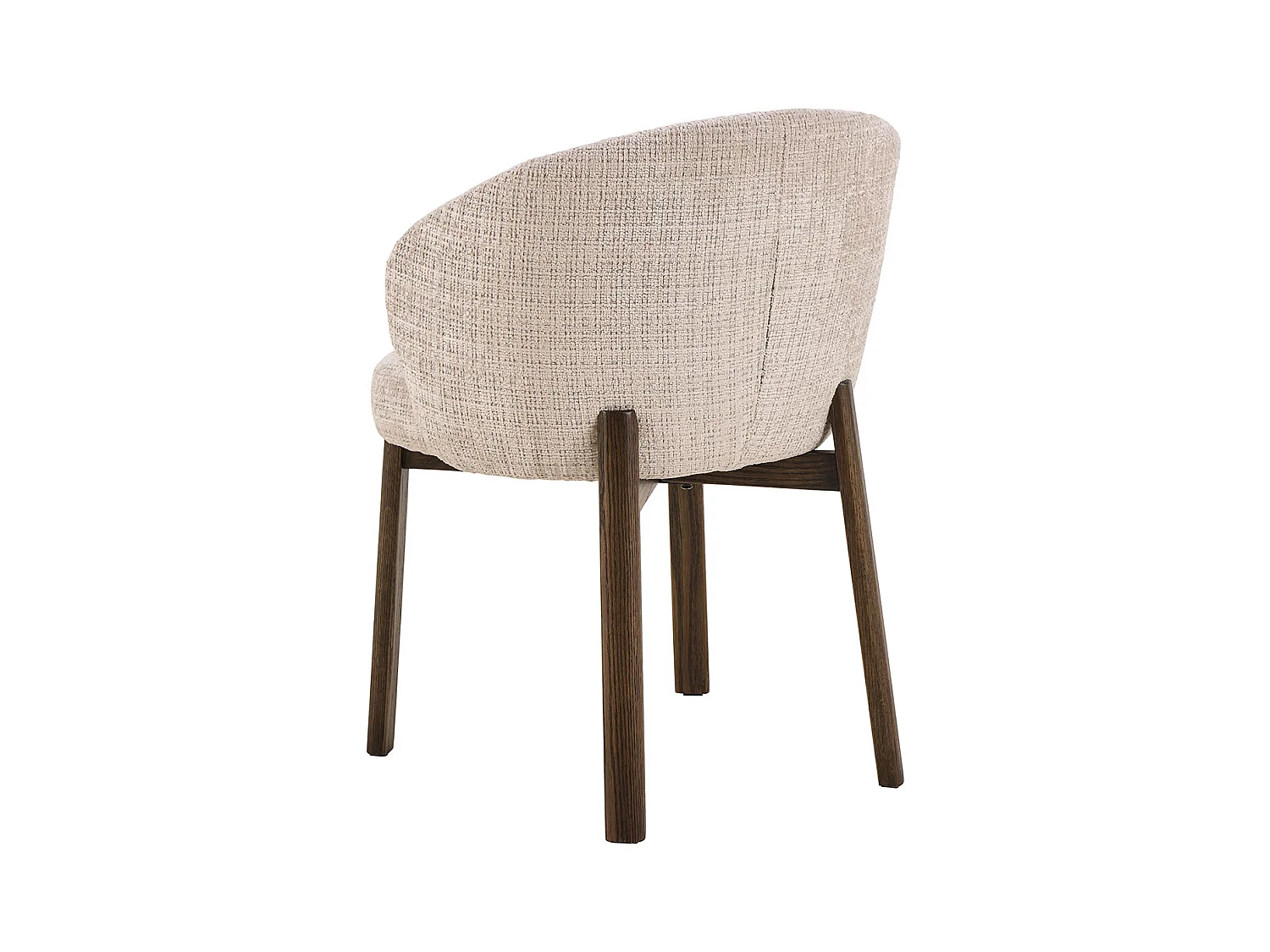 Darlene chaise de salle à manger avec accoudoirs chenille beige.